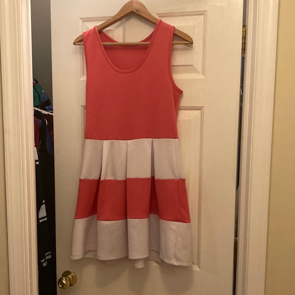 Rue 21 size xl pink and white dress